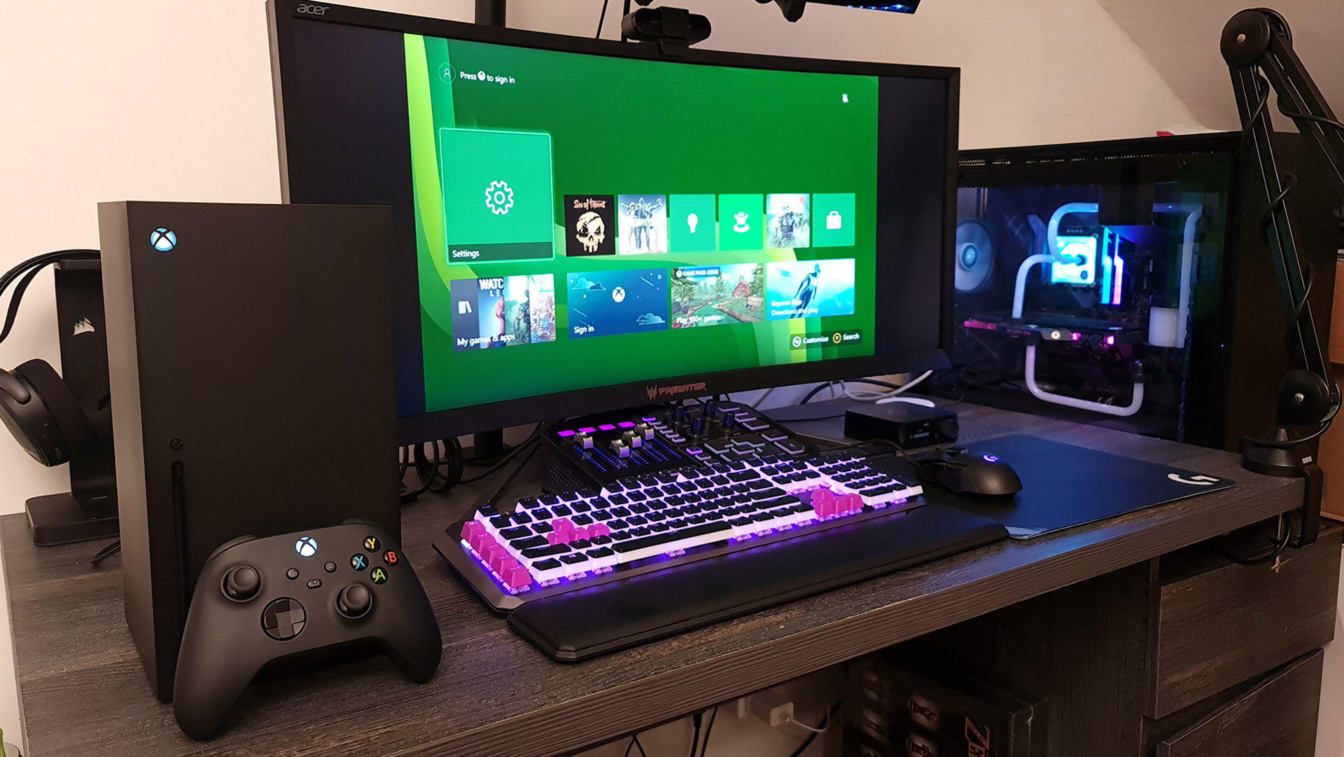 Xbox gaming setup