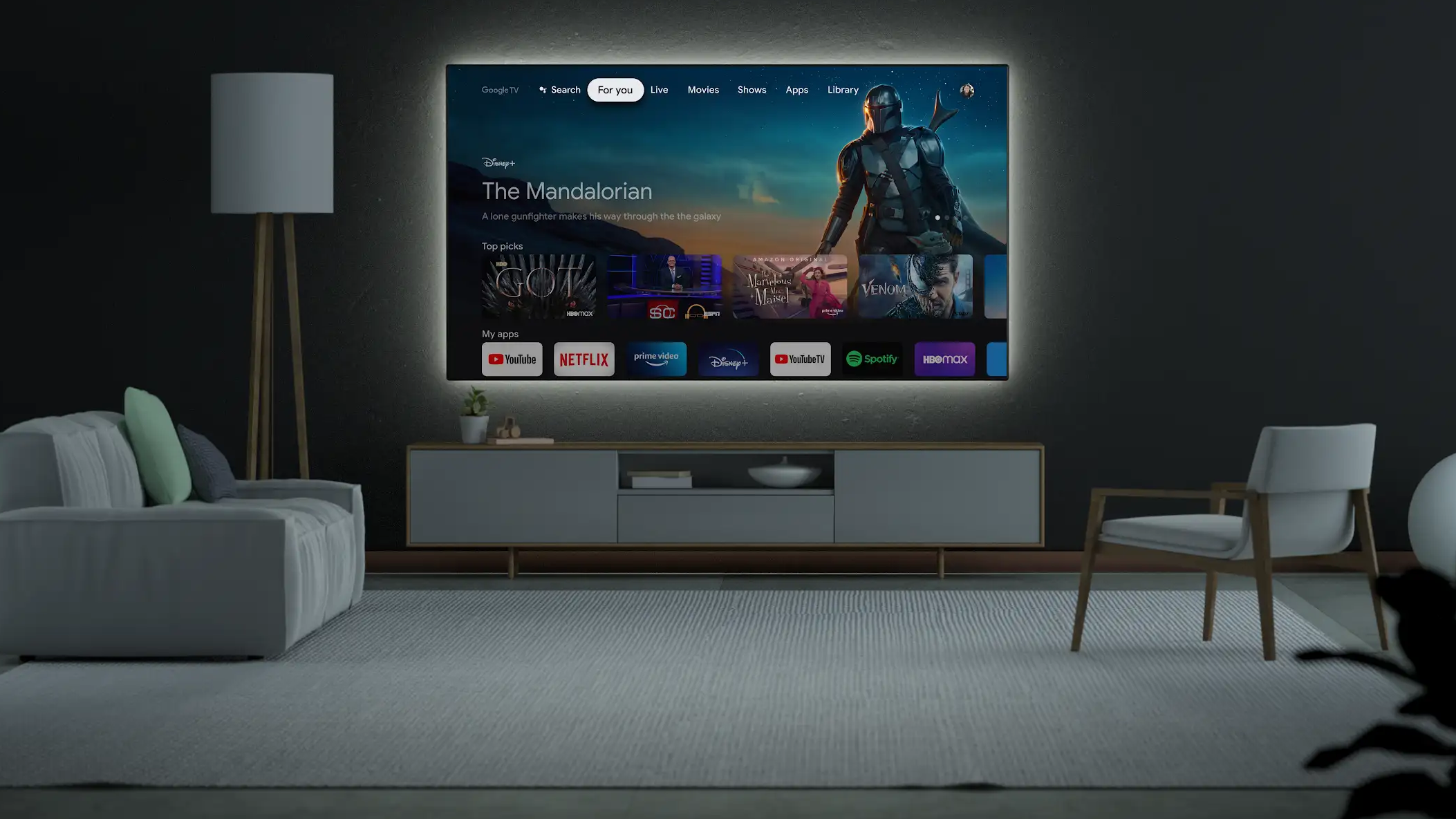 Watching TV with fast broadband at home